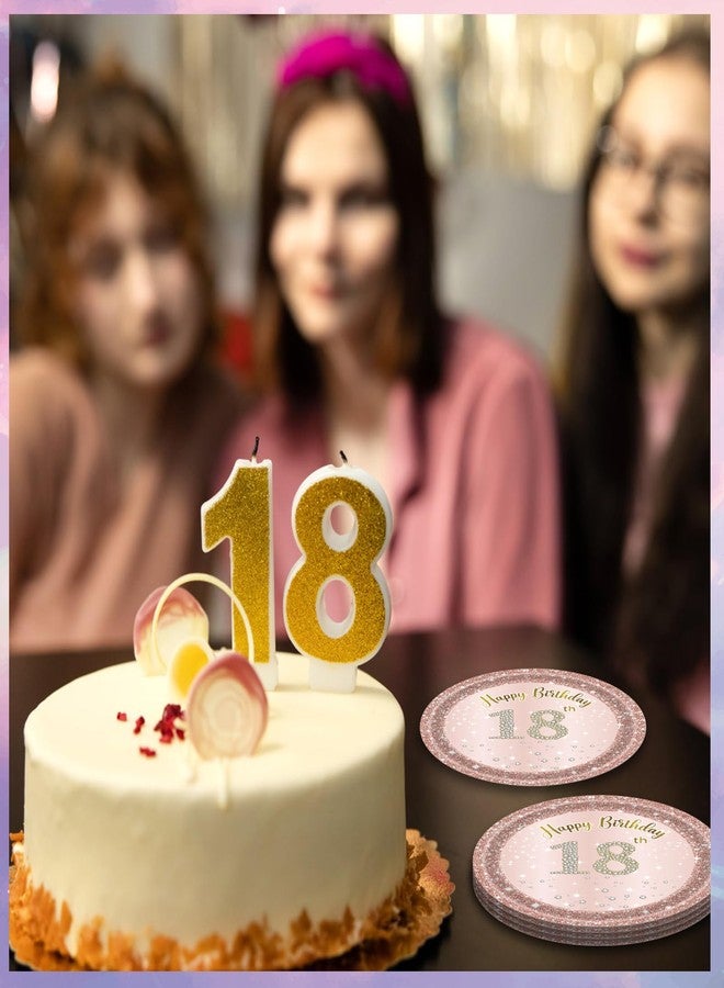 KHAIVI مجموعة زينة عيد الميلاد الثامن عشر من خايفي، 40 قطعة، باللون الذهبي الوردي، تتضمن أطباقًا ومناديل باللون الذهبي الوردي. مناسبة لحفلات أعياد ميلاد النساء والفتيات. - Image 5