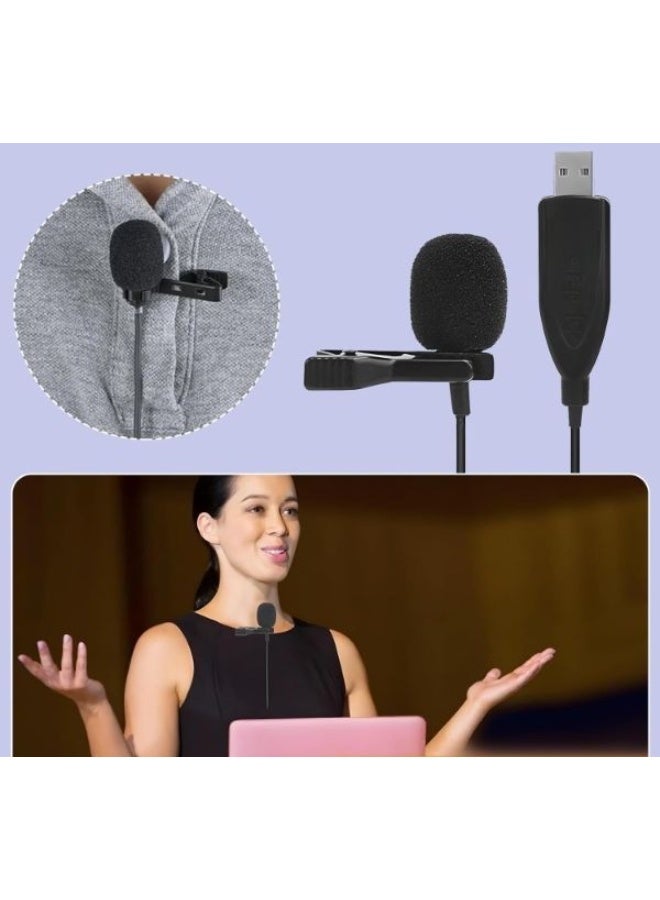 USB Microphone 6.6ft – Tiny Clip-on Omnidirectional Condenser Mic for Laptop and PC Video Recording - Image 3