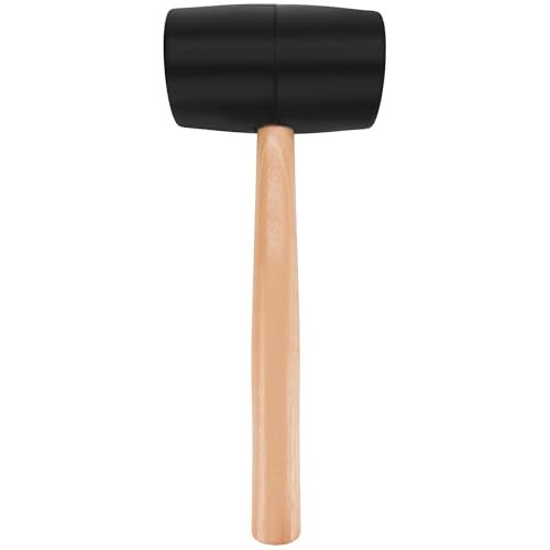 Performance Tool 1466 Durable Hard Rubber Head Mallet with Ergonomic Wood Handle for Woodworking, Construction and DIY Projects - Image 3