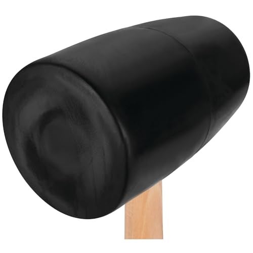 Performance Tool 1466 Durable Hard Rubber Head Mallet with Ergonomic Wood Handle for Woodworking, Construction and DIY Projects - Image 4