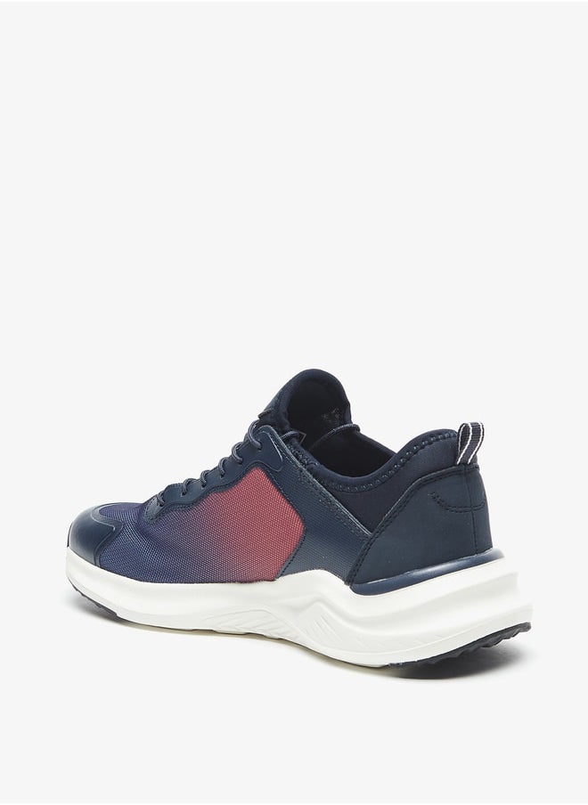 Lee Cooper Women's Colourblock Low Ankle Sneakers with Lace-Up Closure  - Image 2