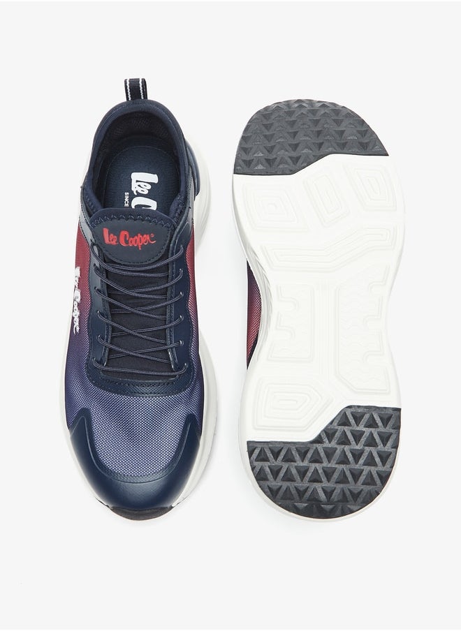 Lee Cooper Women's Colourblock Low Ankle Sneakers with Lace-Up Closure  - Image 4