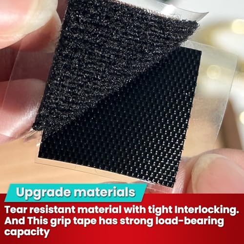 Tikfoam Heavy Duty Hook and Loop Strips with High Adhesive, and Square Circle, Strong Mounting Tape for Home, Outdoor or Office Use, Black 72 Sets - Image 3