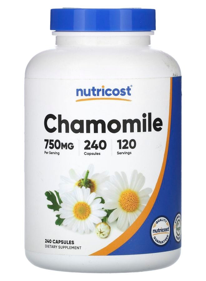 Nutricost Chamomile 240 Capsules (375 mg per Capsule) - Image 1