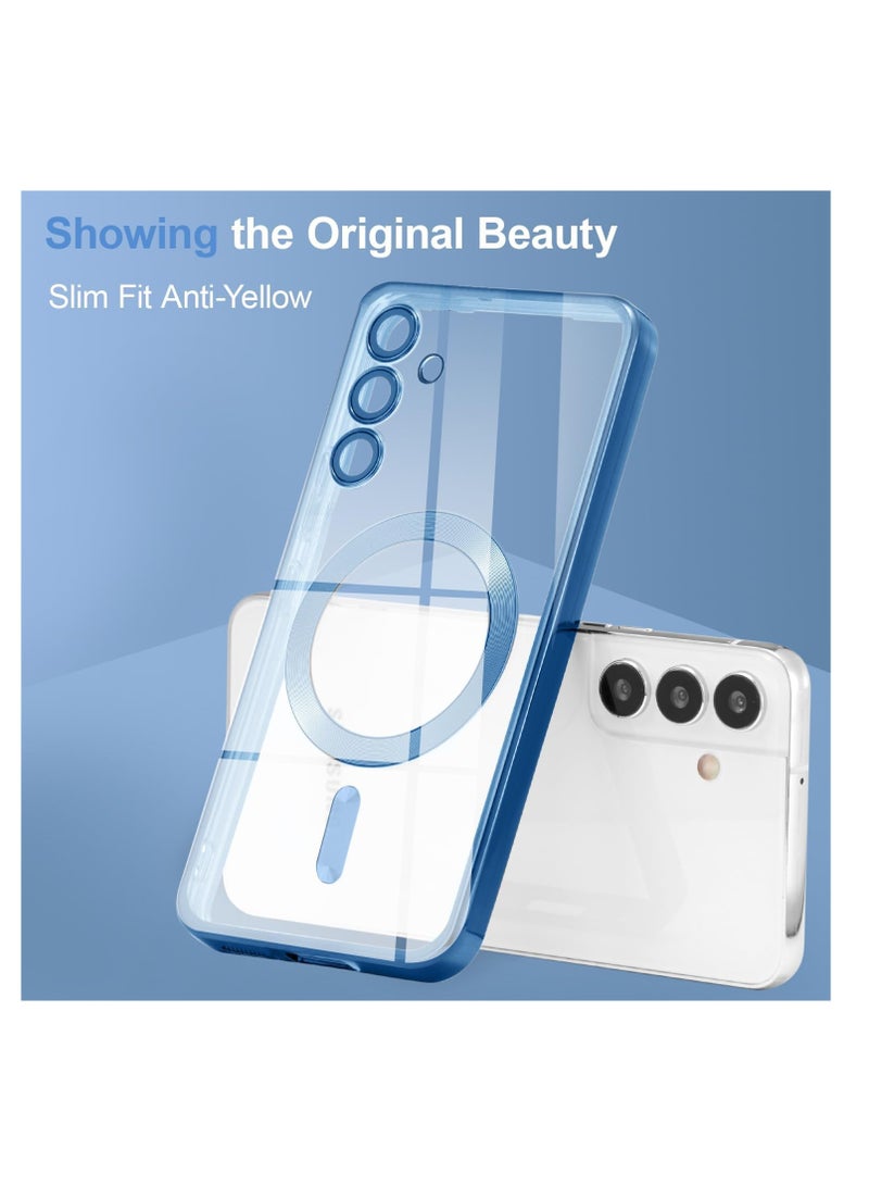 Case for Samsung Galaxy S24 Magnetic Mobile Phone Case [with Camera Protection], Compatible with MagSafe Protective Case, Clear Never Yellowing TPU Thin Soft Silicone Transparent Shockproof - Image 3