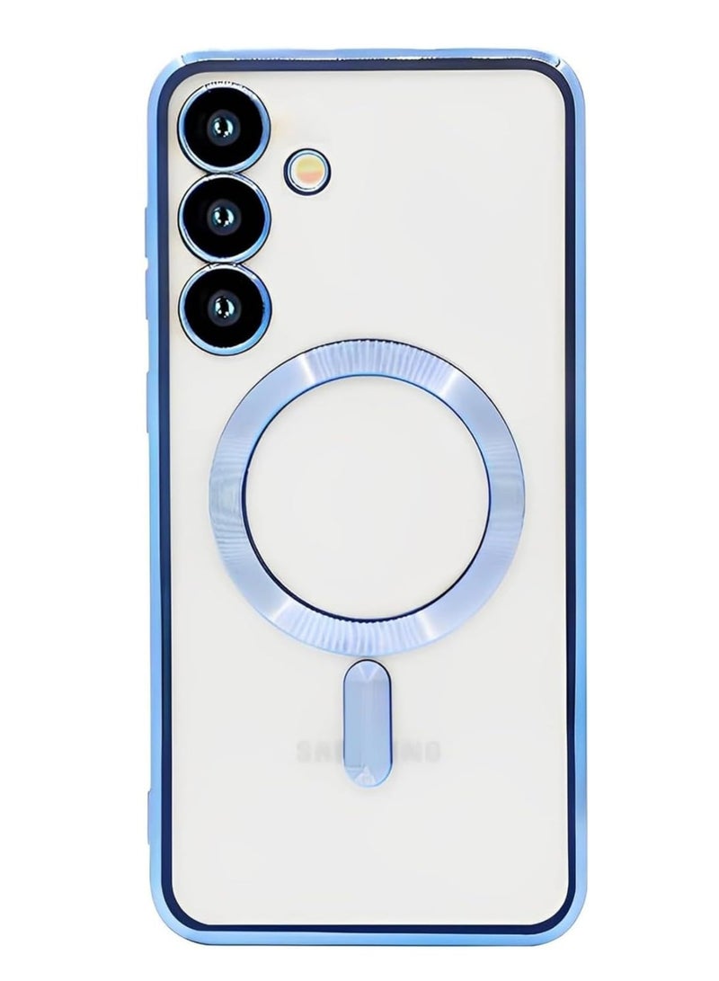 Case for Samsung Galaxy S24 Magnetic Mobile Phone Case [with Camera Protection], Compatible with MagSafe Protective Case, Clear Never Yellowing TPU Thin Soft Silicone Transparent Shockproof - Image 1