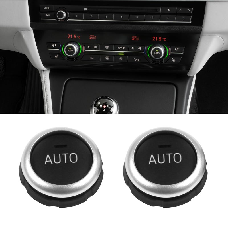 Jaronx Compatible with BMW AC Knob Buttons for 5F10 F11 6F12 F13 7F01 F02 X5 F15 X6 F16 Front ConsoleRear Air Condition Climate Control Knobs AC Button Replacement for BMW 61319393931 - Image 2