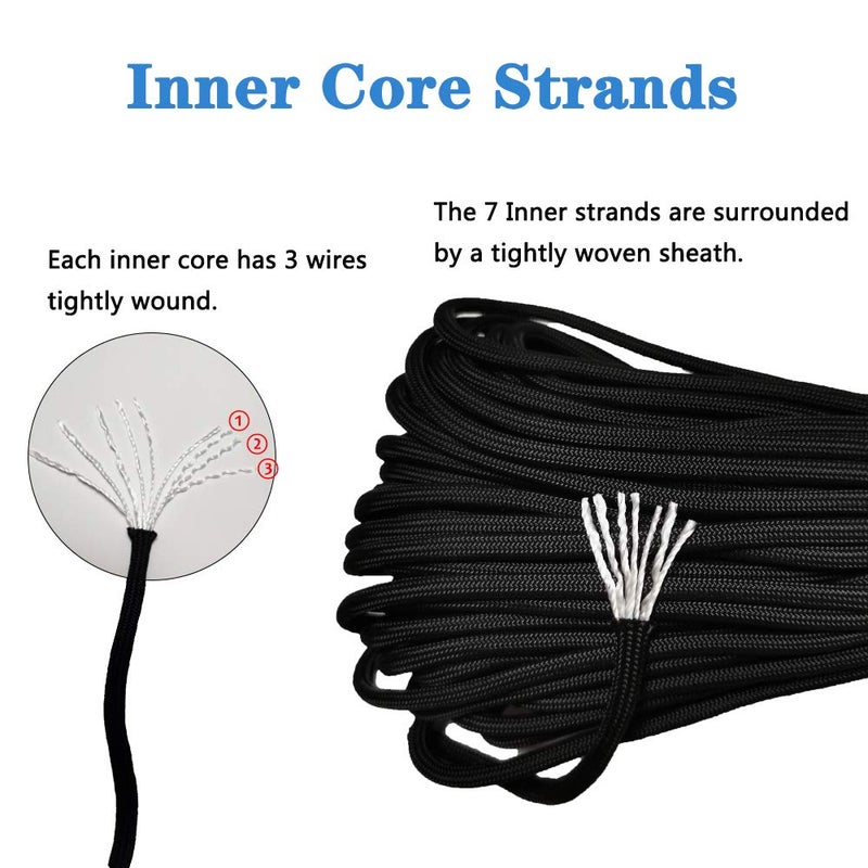 MONOBIN Paracord Combo Kits - 550 Type III Parachute Cord - Bracelet Crafting Kits, Survival Rope Making lanyards,Dog Collar,Bracelet - Image 3