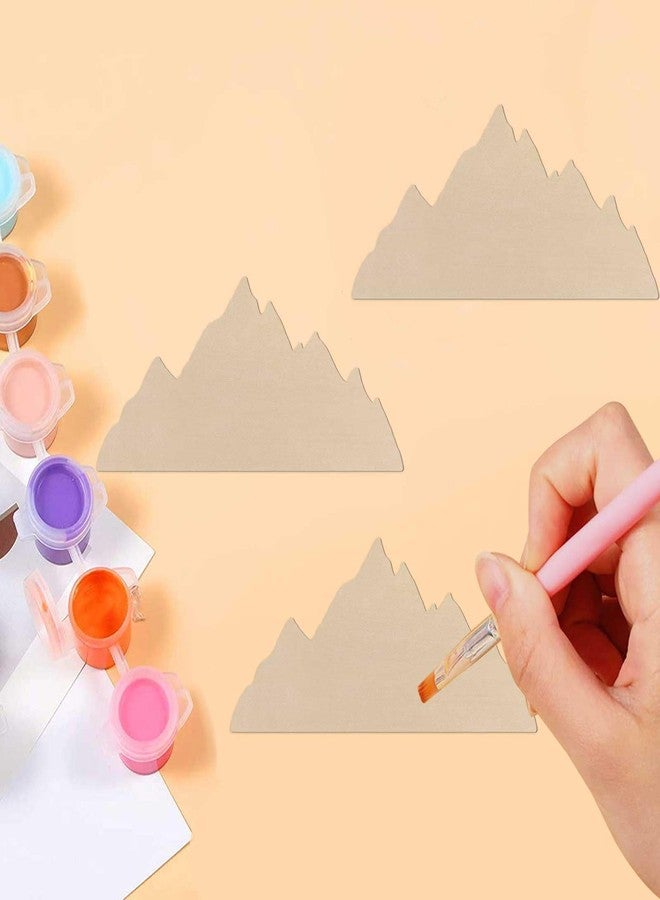 JANOU 20pcs Wooden Mountain Shaped DIY Craft Cutouts Mountains Unfinished Wood Tags Ornaments for Wedding Birthday Home Party Decoration - Image 3