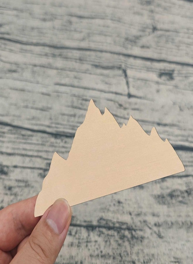 JANOU 20pcs Wooden Mountain Shaped DIY Craft Cutouts Mountains Unfinished Wood Tags Ornaments for Wedding Birthday Home Party Decoration - Image 4