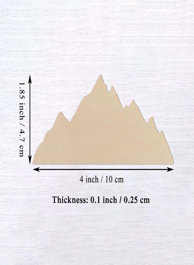 JANOU 20pcs Wooden Mountain Shaped DIY Craft Cutouts Mountains Unfinished Wood Tags Ornaments for Wedding Birthday Home Party Decoration - Image 2