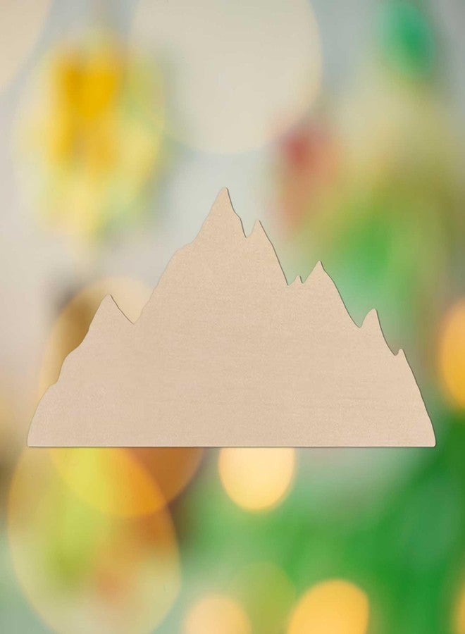 JANOU 20pcs Wooden Mountain Shaped DIY Craft Cutouts Mountains Unfinished Wood Tags Ornaments for Wedding Birthday Home Party Decoration - Image 5