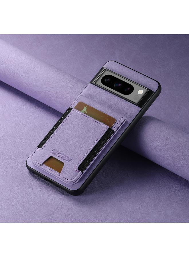 سوتين جراب لهاتف Google Pixel 7a H03 مصنوع من جلد الليتشي مع حامل للبطاقات في الخلف - Image 2