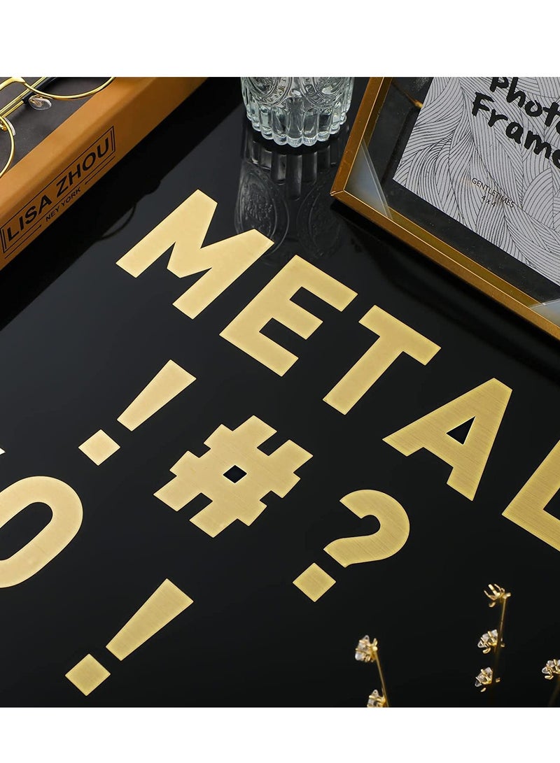 Excefore ملصقات حروف كبيرة 232 قطعة 24 ورقة، ملصقات أرقام وحروف بخط كبير، مجموعة حروف وأرقام ذاتية اللصق بحجم 2.5 بوصة، للفنون والحرف وديكورات (ذهبي) - Image 5