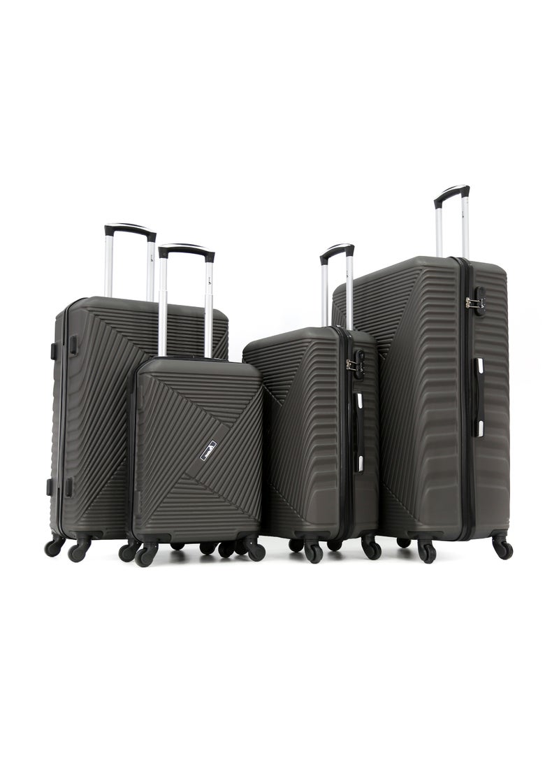 Melife Hardside Luggage Trolley Bag 3-Piece set,Grey (S-20",M-24",L-28",XL-32" ) - Image 1