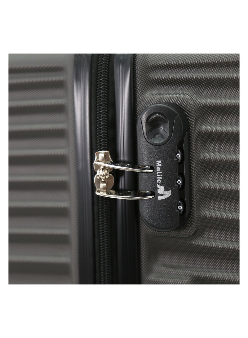 Melife Hardside Luggage Trolley Bag 3-Piece set,Grey (S-20",M-24",L-28",XL-32" ) - Image 4