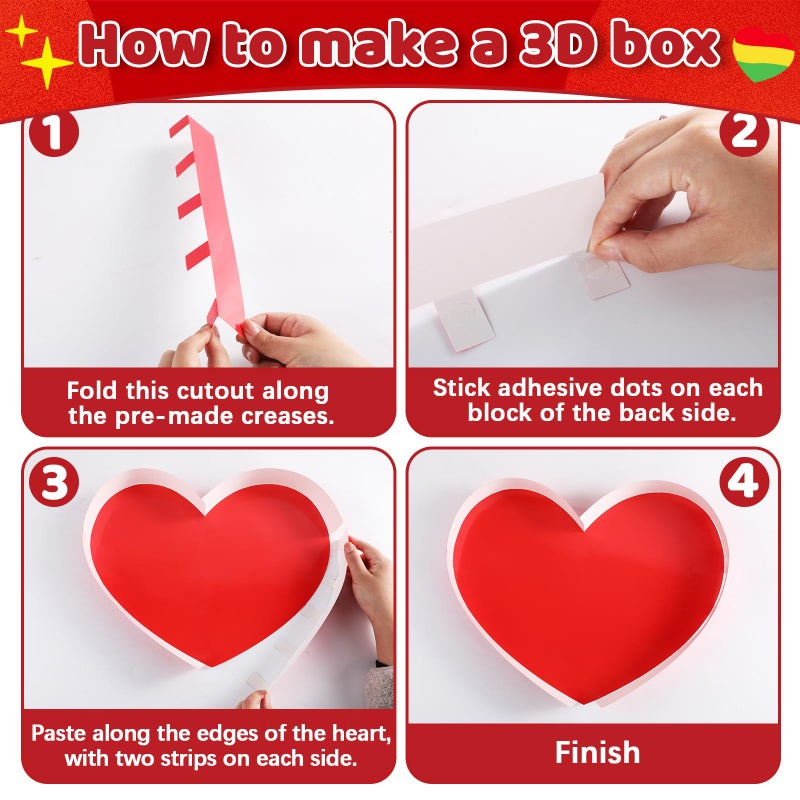 MinFyberd 3D The Heart Of Black History Bulletin Board Decorations Large Love Heart Gift Box African American Inspirational Classroom Bulletin Board Valentine'S Day Heart Cutouts For Wall Chalkboard Door Decors - Image 4