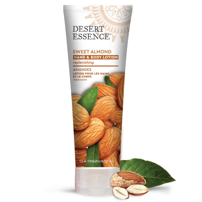 Desert Essence Hand and Body Lotion, Sweet Almond, 8 oz - Image 2