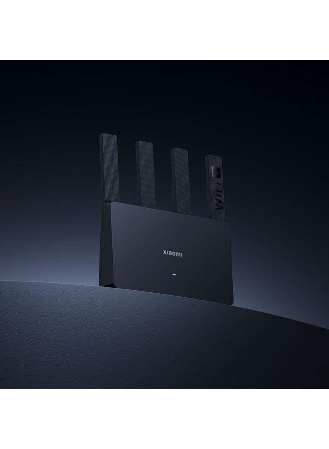 جهاز Mi Xiaomi Router Be3600 الأسود عالي السرعة Wi-Fi 7 ثنائي النطاق مع تجميع ذكي لتوجيه المنزل بالكامل