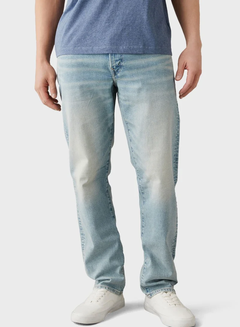 American Eagle Light Wash Straight Fit Jeans