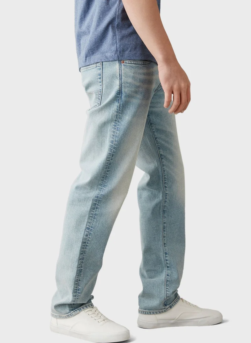 American Eagle Light Wash Straight Fit Jeans