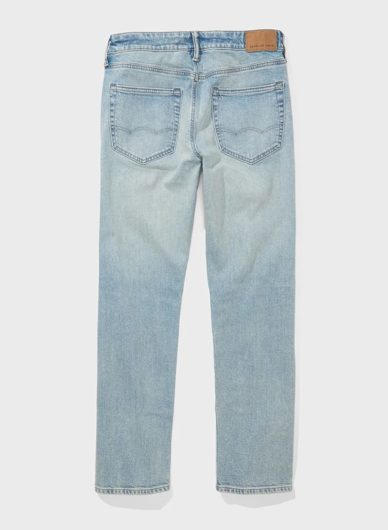 American Eagle Light Wash Straight Fit Jeans