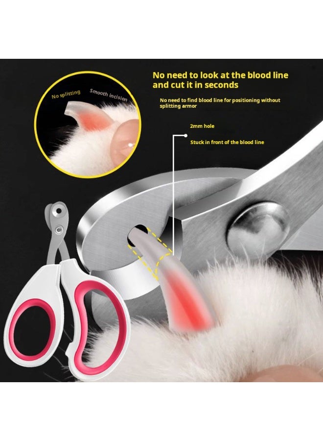 هاهاهاي مجموعة أدوات العناية بالقطط المكونة من 5 قطع مع مشط تدليك ومقص أظافر ومشط أسنان كثيف ومشط تجميل وقفاز لإزالة الشعر للاستحمام والتنظيف وإزالة الشعر الزائد - Image 3