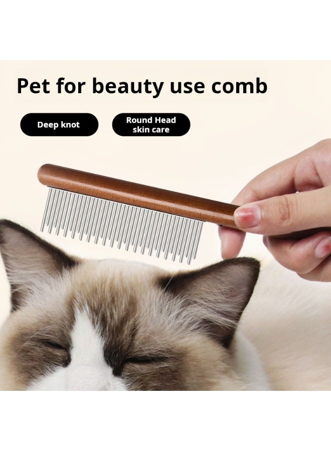 هاهاهاي مجموعة أدوات العناية بالقطط المكونة من 5 قطع مع مشط تدليك ومقص أظافر ومشط أسنان كثيف ومشط تجميل وقفاز لإزالة الشعر للاستحمام والتنظيف وإزالة الشعر الزائد - Image 5