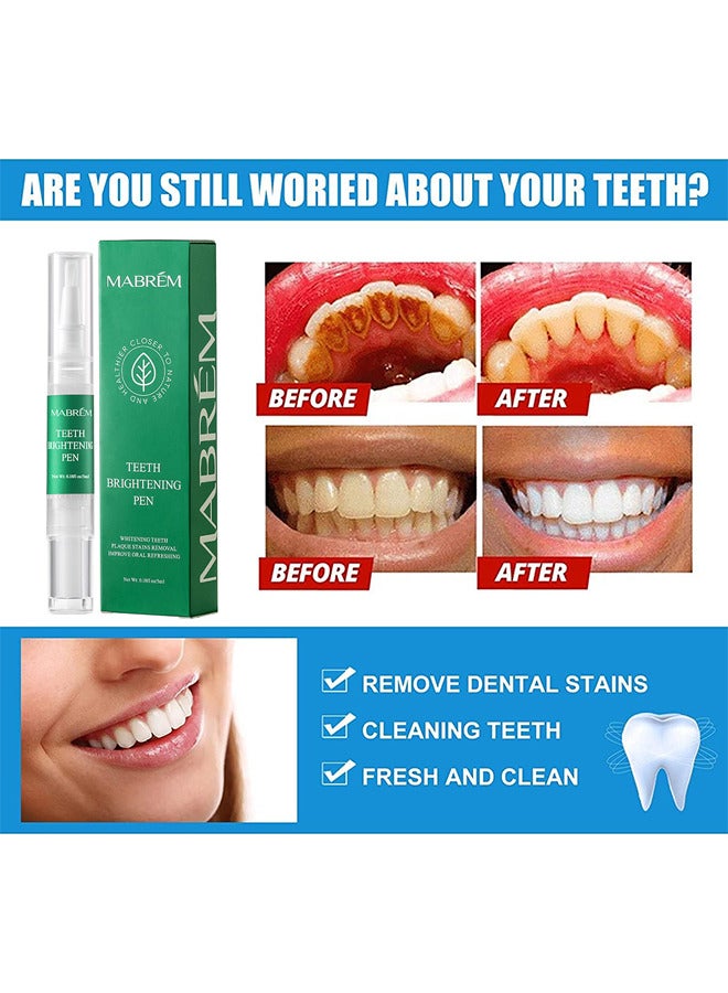 MABREM Teeth Brightening Pen, Teeth Whitening Gel With Applicator, Teeth Whitener, Teeth Stain Remover, Fast Removes Years Of Stains, Effective and Painless Teeth Whitener, Painless, No Sensitivity, Mint - Image 3
