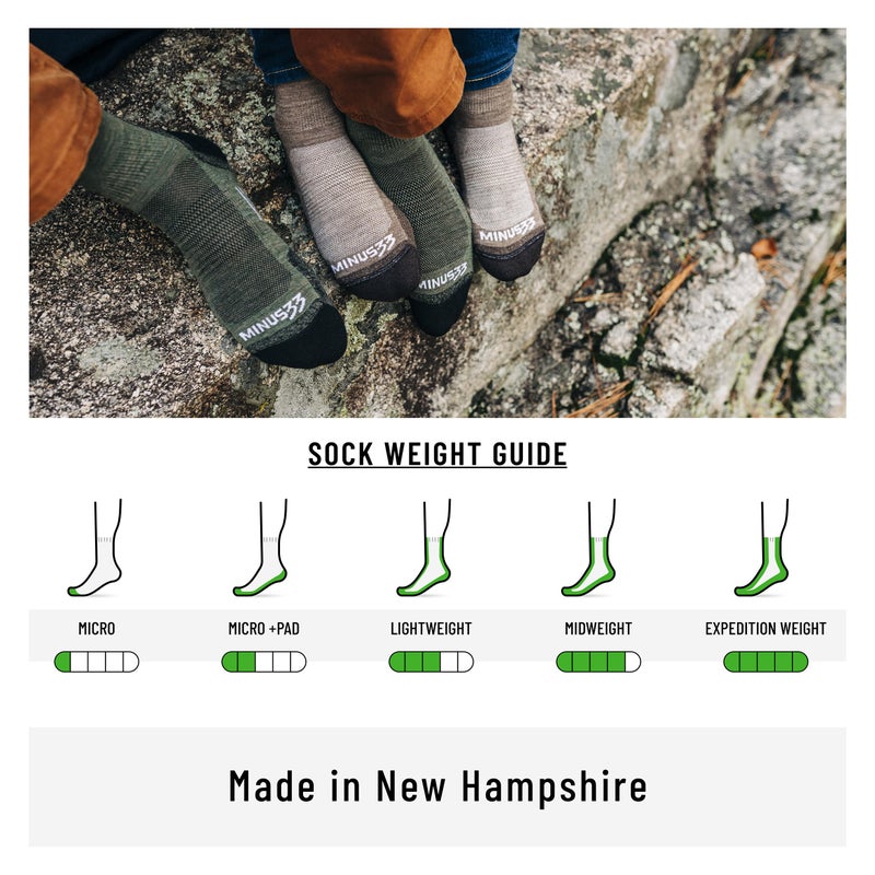 Minus33 Merino Wool USA Made - Boot Socks - Micro Weight Full Cushion - Hunting Socks - Merino Wool - Mountain Heritage - Oatmeal - Large - Image 3