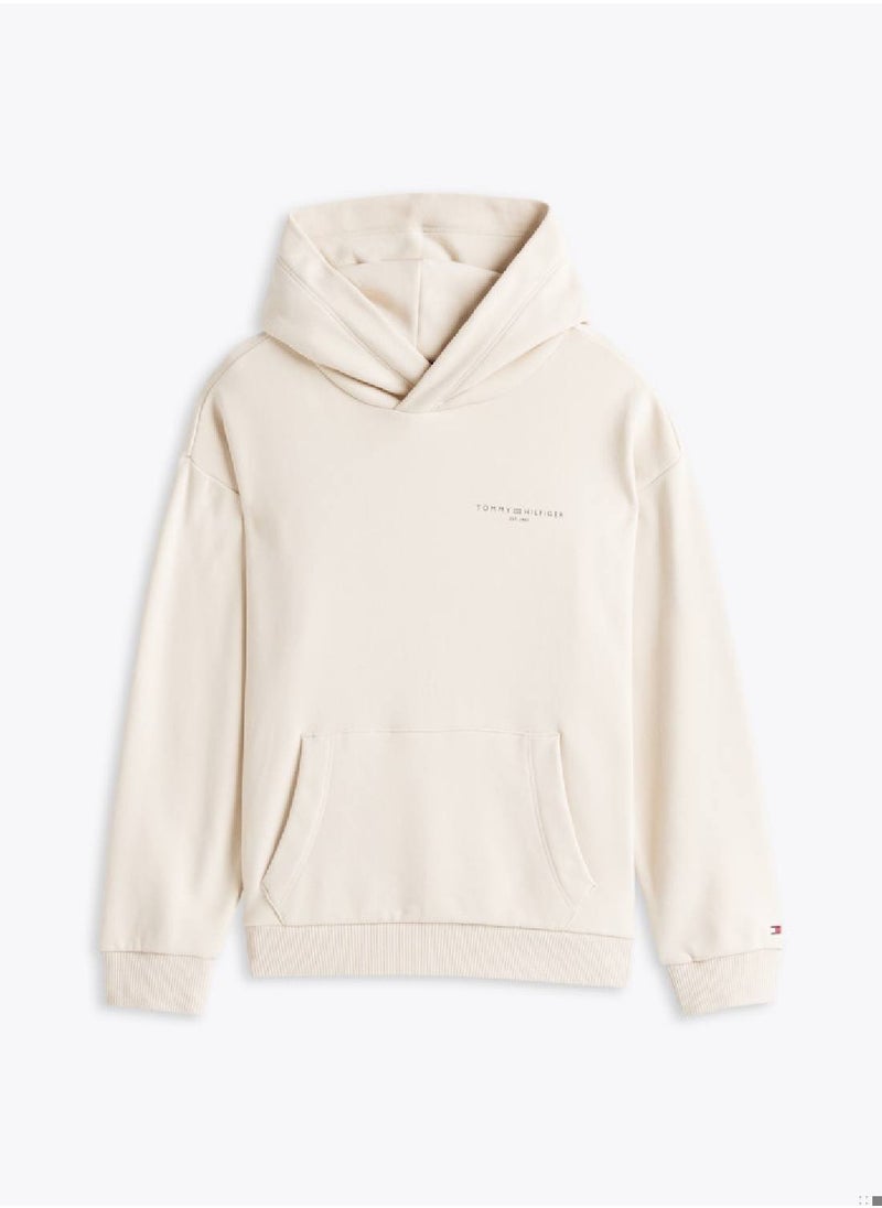 Kids' Signature Tape Logo Hoodie - Cotton, Beige - pzsku/ZDC7EDC74FC3887570037Z/45/_/1733918286/2dcf3f9a-1a8f-4317-9eb1-0ab045979529