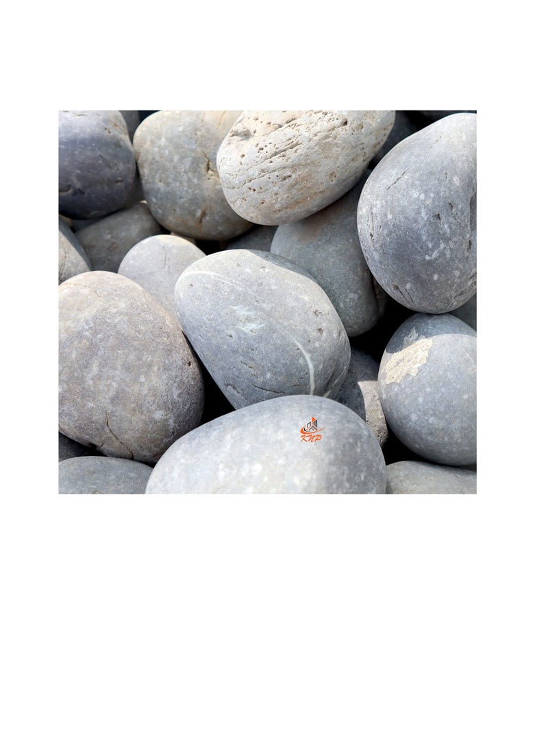 KNP Gray River Pebbles Natural Garden Material 3-5 cm 10 kg - Image 1
