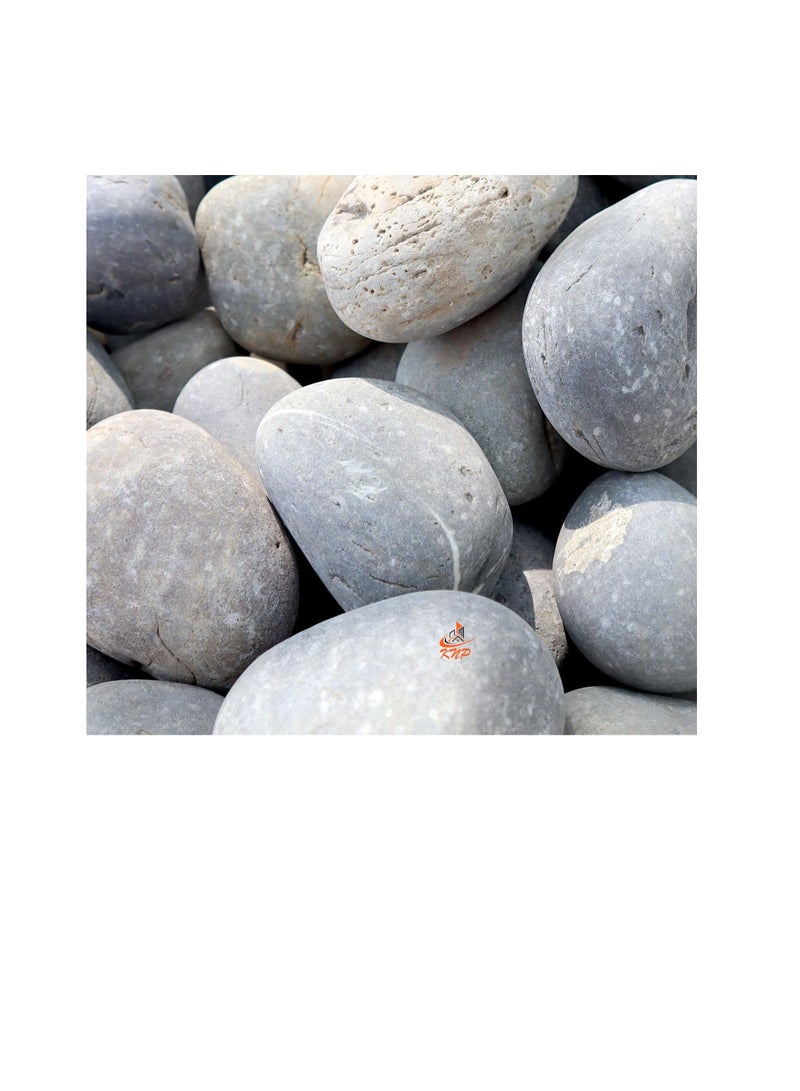 KNP Gray River Pebbles Natural Garden Material 3-5 cm 10 kg - Image 2