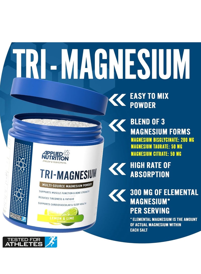 Applied Nutrition Tri-Magnesium Powder 200g – Lemon & Lime  Flavor – Supports Muscle Function, Bone Strength & Better Sleep - Image 3