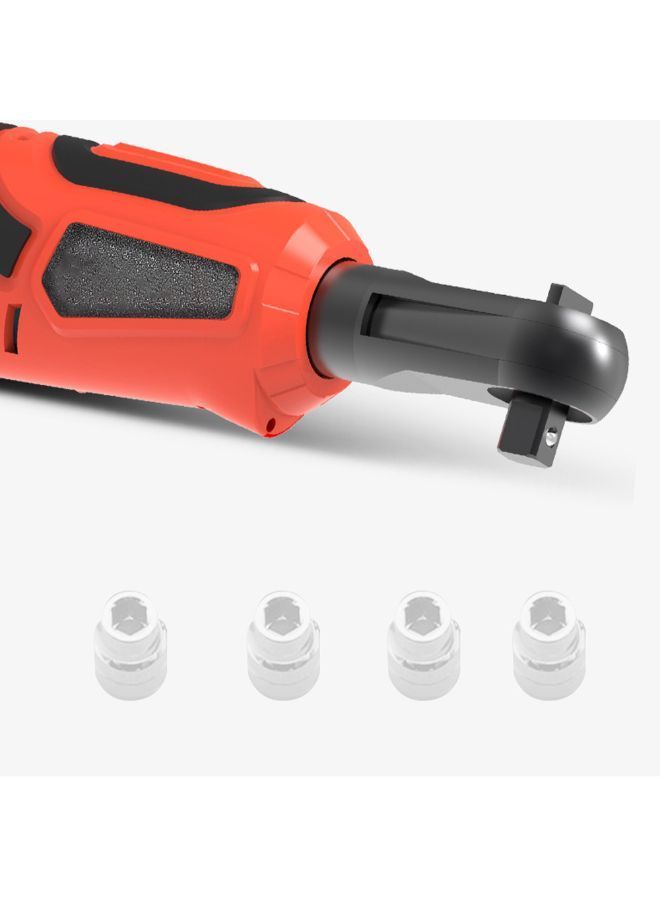 Multifunctional Cordless Right Angle Electric Ratchet Wrench With LED Light Red/Black