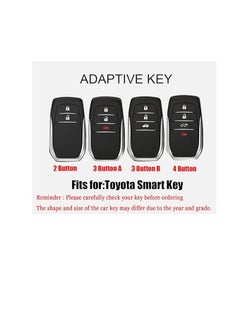OUYoo OUYoo Soft TPU Cover Compatible with Toyota Fortuner, Hilux, Innova Crysta, Fortuner Legender, Innova HyCross, Land Cruiser 2B/3B Smart Key，Premium TPU all-inclusive key set Marble texture image，Comes with a key chain.  - Image 2
