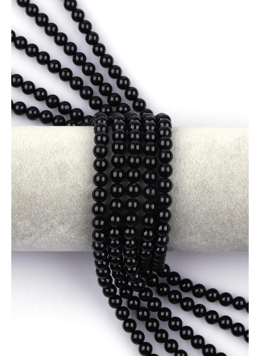 Güneş Avm Gunes Avm Black Tourmaline Natural Stone Series 6 mm Sphere Cut 