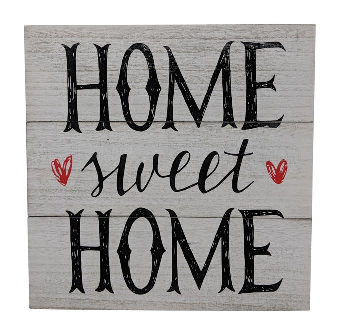 RUSTIC FARMHOUSE DISTRESSED WOOD PLANK BOARD SIGN HOME SWEET HOME