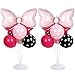 Naozinebi Pink Mouse Party Balloons Stand Kit 2 Sets with 2 Bow Foil Balloons Cartoon Mouse Themed Party Centerpiece for Table Pink and Black Bow Girls Women Gender Reveal Baby Shower Birthday Party Decoration - Image 2