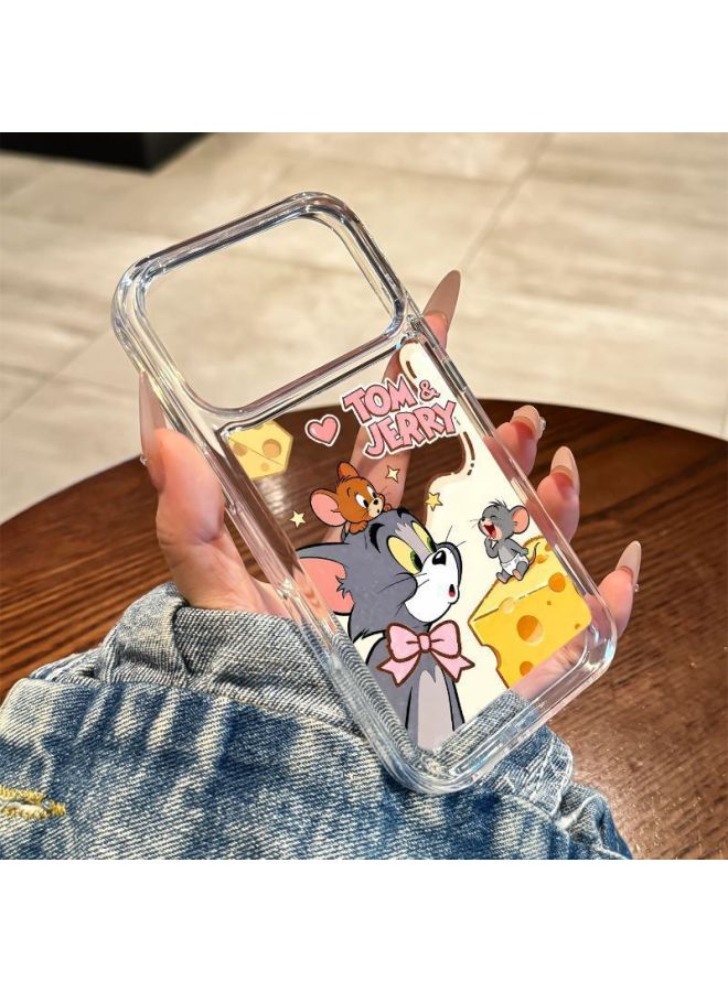 Tom And Jerry Is Suitable For Iphone17pro Mobile Phone Case, Space Case, Simple Style, Apple 17 Cartoon Cute