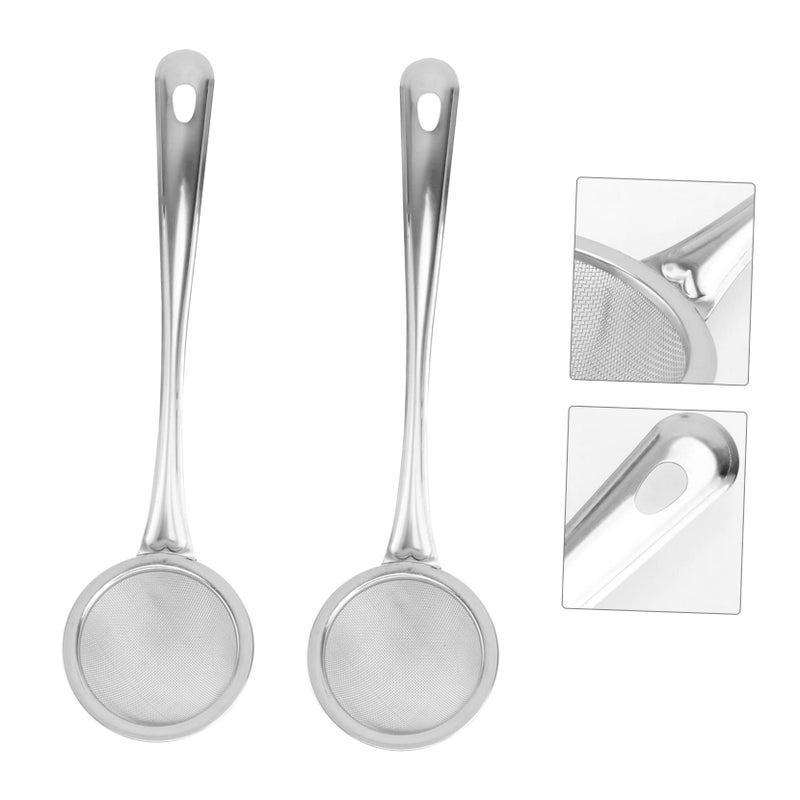 Stainless Steel Extra Fine Mesh Flour Sieve 2 Pieces Baking Kitchen Strainer - Image 5