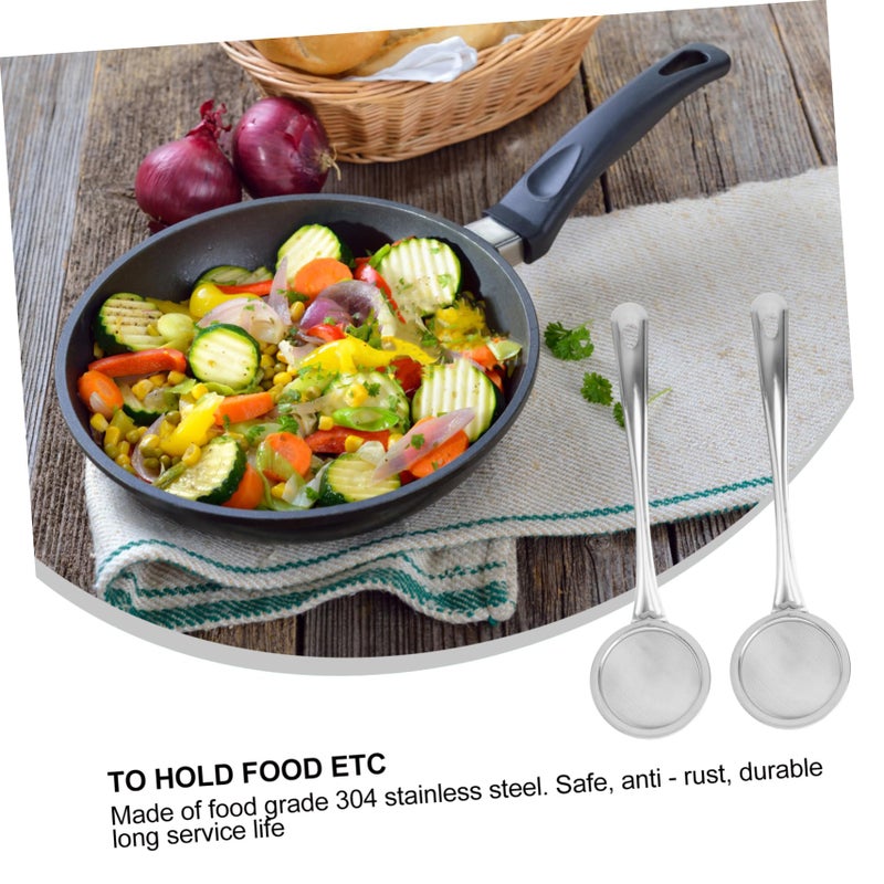 Stainless Steel Extra Fine Mesh Flour Sieve 2 Pieces Baking Kitchen Strainer - Image 4