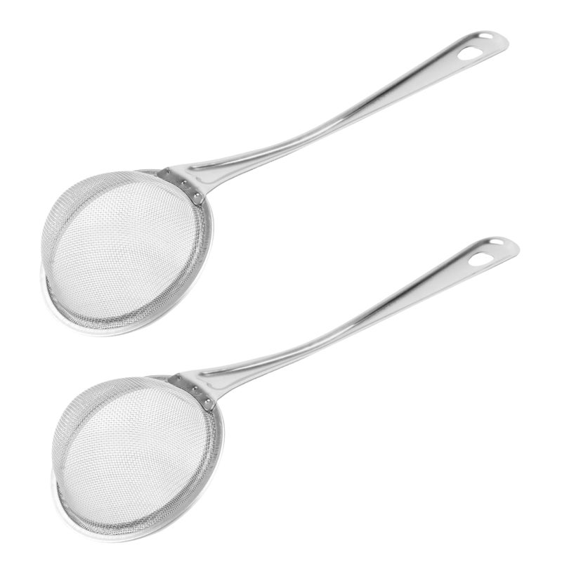 Stainless Steel Extra Fine Mesh Flour Sieve 2 Pieces Baking Kitchen Strainer - Image 2