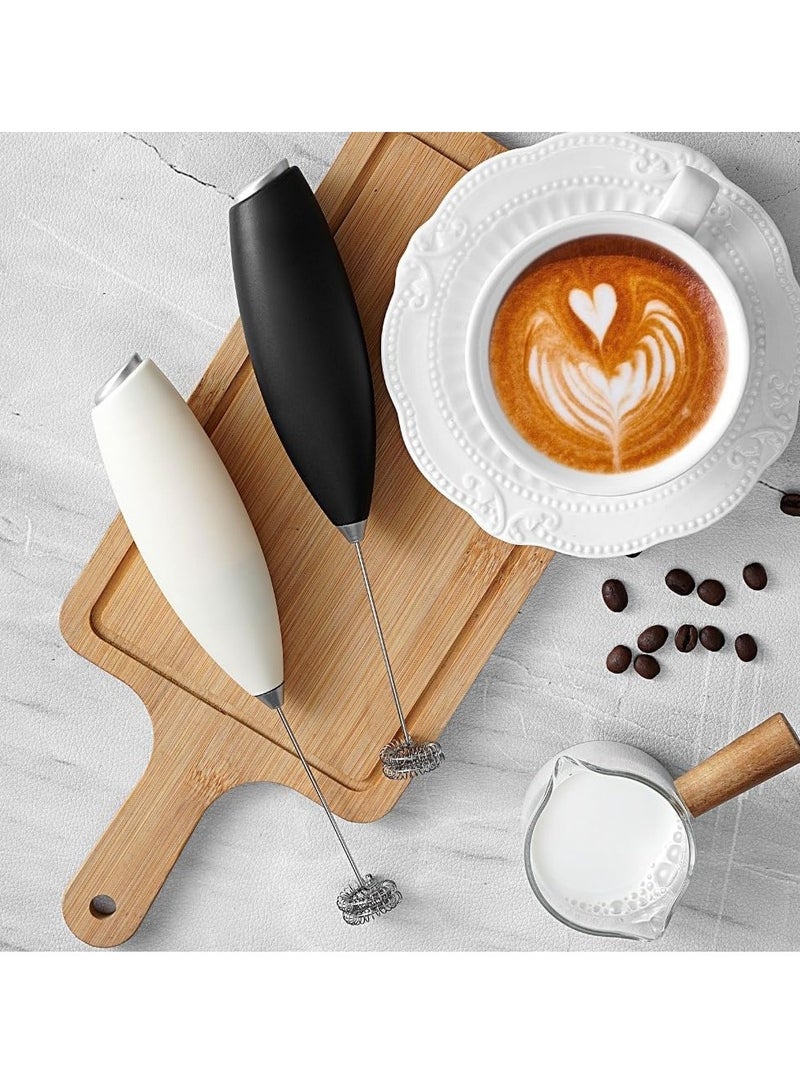 Milk Frother, Handheld Blender, Baking Cake Egg Cream Food Mixer for Coffee, Smoothie, Bulletproof, Matcha (Black) - Image 5