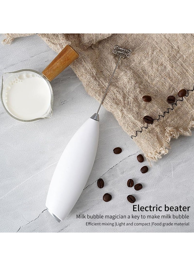 Milk Frother, Handheld Blender, Baking Cake Egg Cream Food Mixer for Coffee, Smoothie, Bulletproof, Matcha (Black) - Image 4