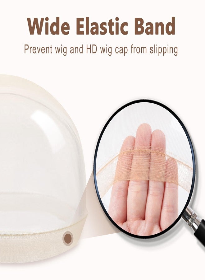 TaShow 30 Pcs HD Wig Caps for Women Lace Front, Ultra Thin Stocking Cap for Women, Breathable Wig Cap for Long Thick Hair, Wig Caps with Elastic Band Transparent - Image 5