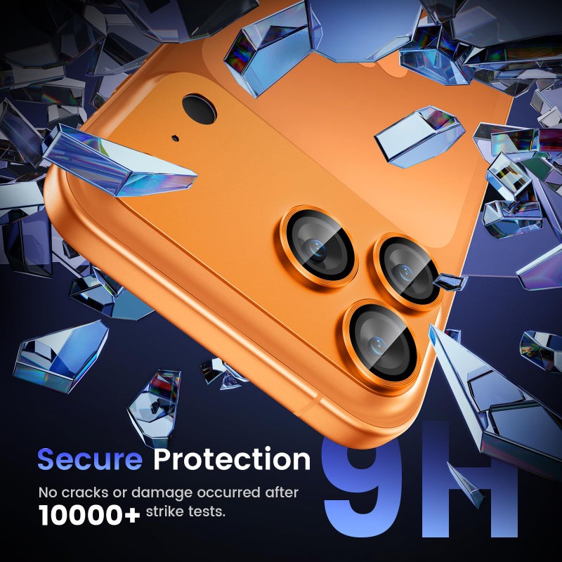 Tensea for iPhone 17 Pro Max Camera Lens Protector, Metal Aluminum Alloy Tempered Glass Cover Camera Screen Protector Accessories, Case Friendly - Image 5