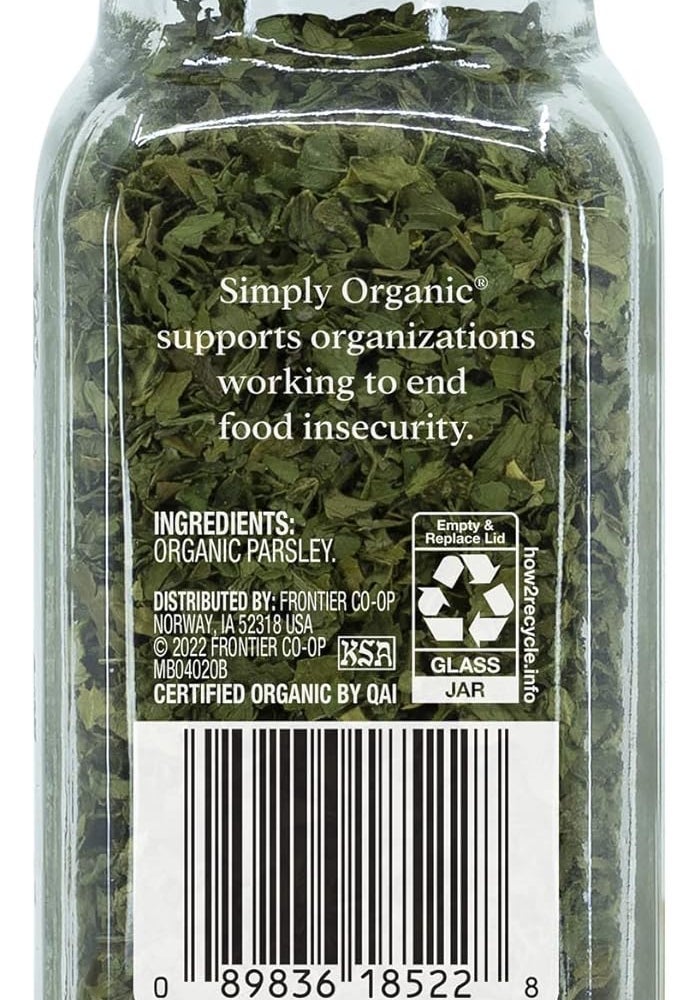 Simply Organic Parsley Flakes - 7.5g - Image 2