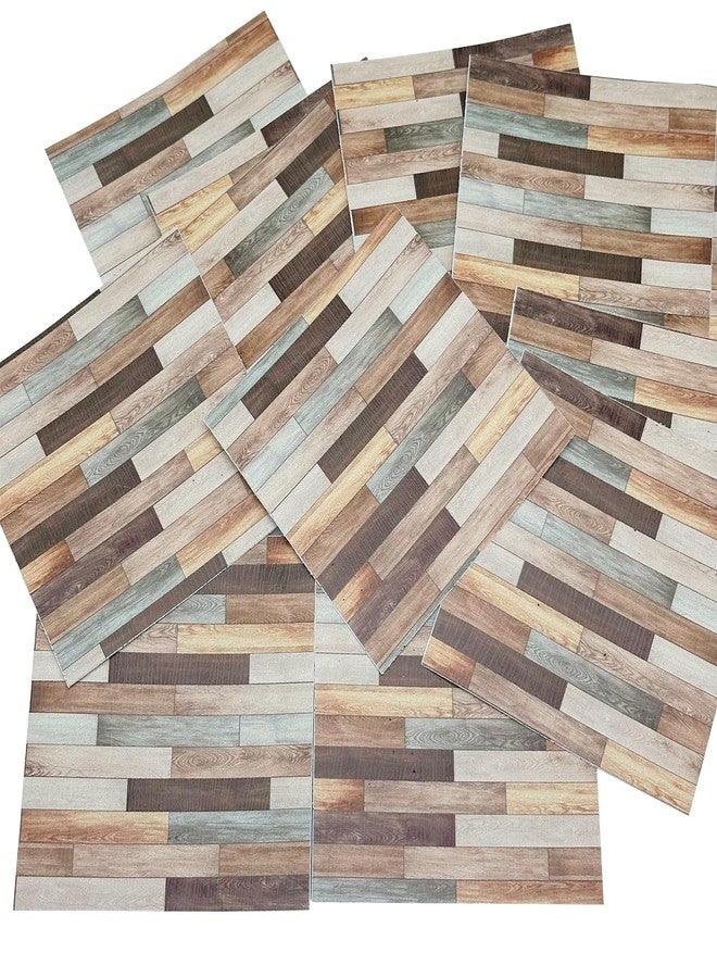 Cayway 12 PCS Self-Adhesive Wall Cladding Miniatur Floor Tiles Mini DIY Floorboards for Mini House (Style D) - Image 4