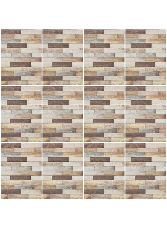 Cayway 12 PCS Self-Adhesive Wall Cladding Miniatur Floor Tiles Mini DIY Floorboards for Mini House (Style D) - Image 1